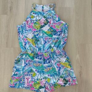 Lilly Pulitzer Dayley Romper in Wish You Were Here